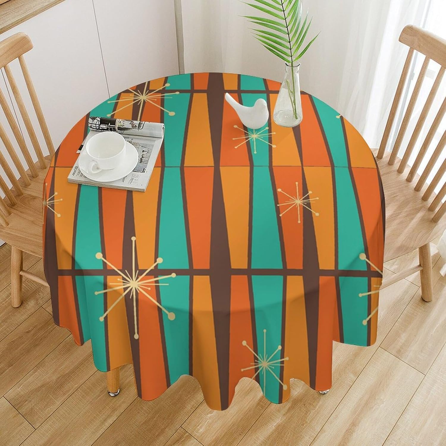 Century Textile & Sewing Supply By Owner - Mid Century Modern Orange Yellow Geometry