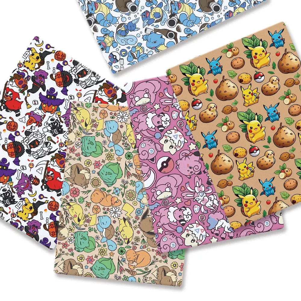 Sewing Production - Pokemon Cartoon Fabric140*50cm Handmade Sewing Patchwork