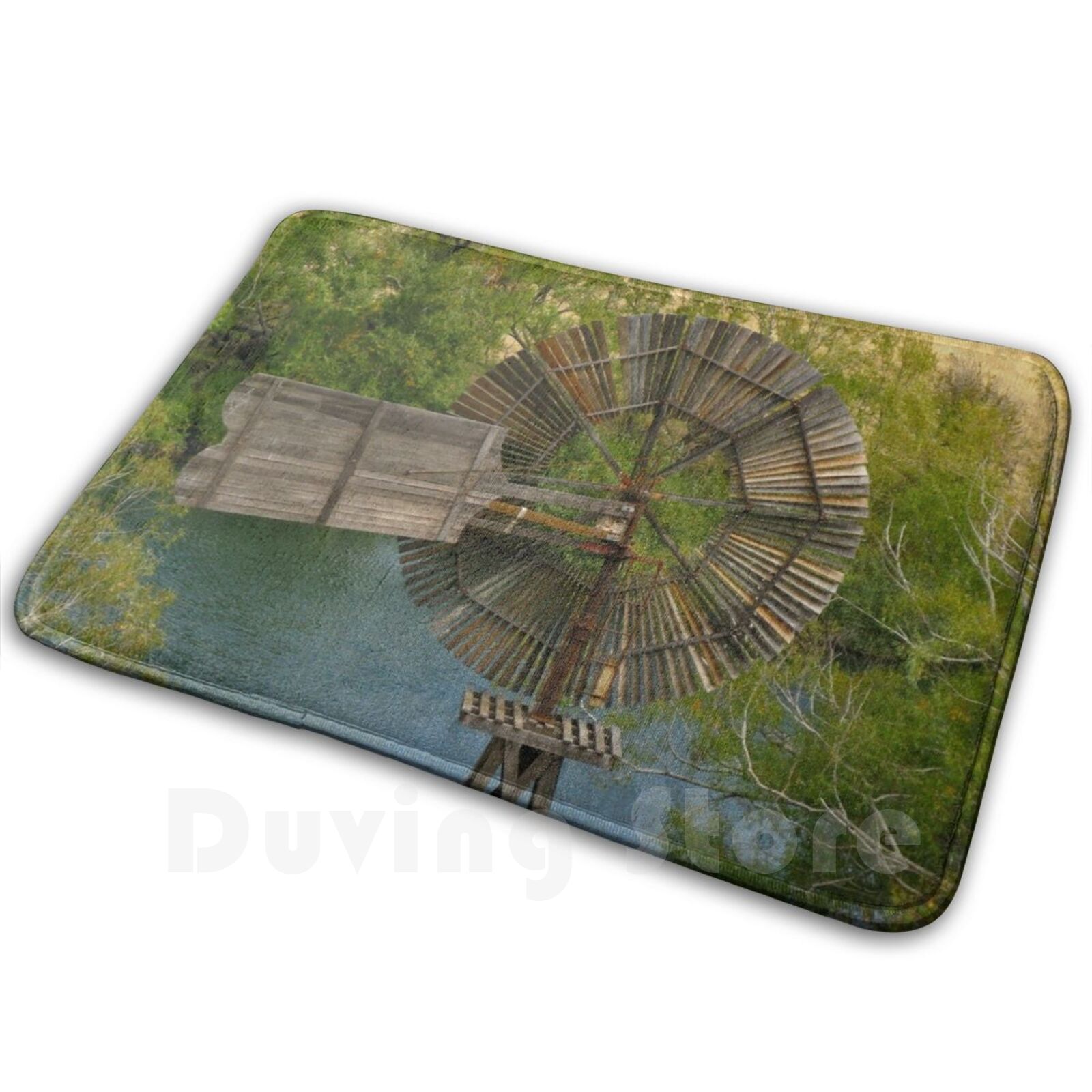 Century Textile & Sewing Supply By Owner - Wooden Windmill Carpet Mat Rug Cushion