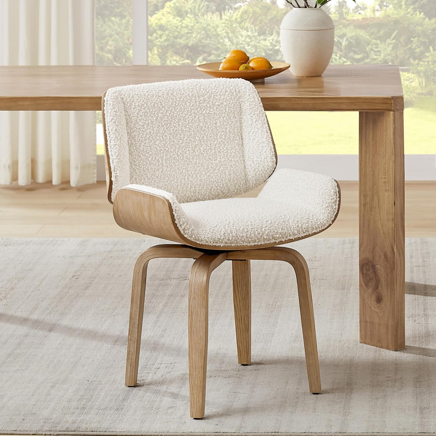 Century Textile & Sewing Supply By Owner - Swivel Dining Chair, Fabric Upholstered Dining