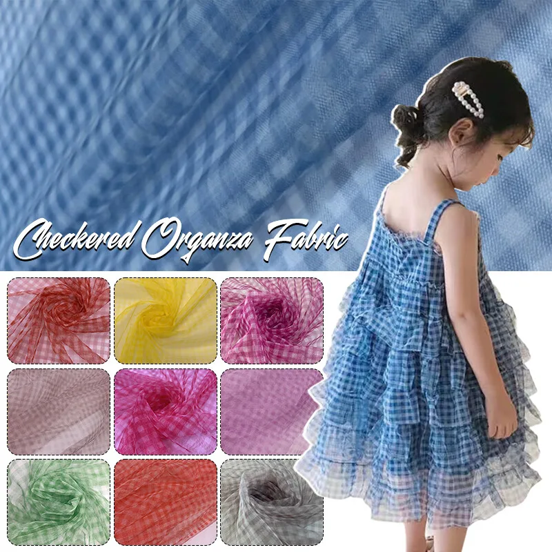90x150cm Check Mesh Fabric Tra - огляд і ціна Sewing Batik Fabric