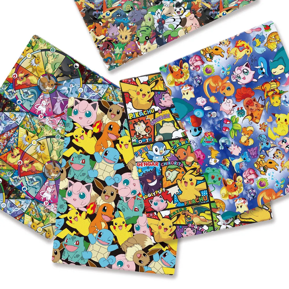 Pokemon Cartoon Fabric140*50cm - огляд і ціна Sewing Production