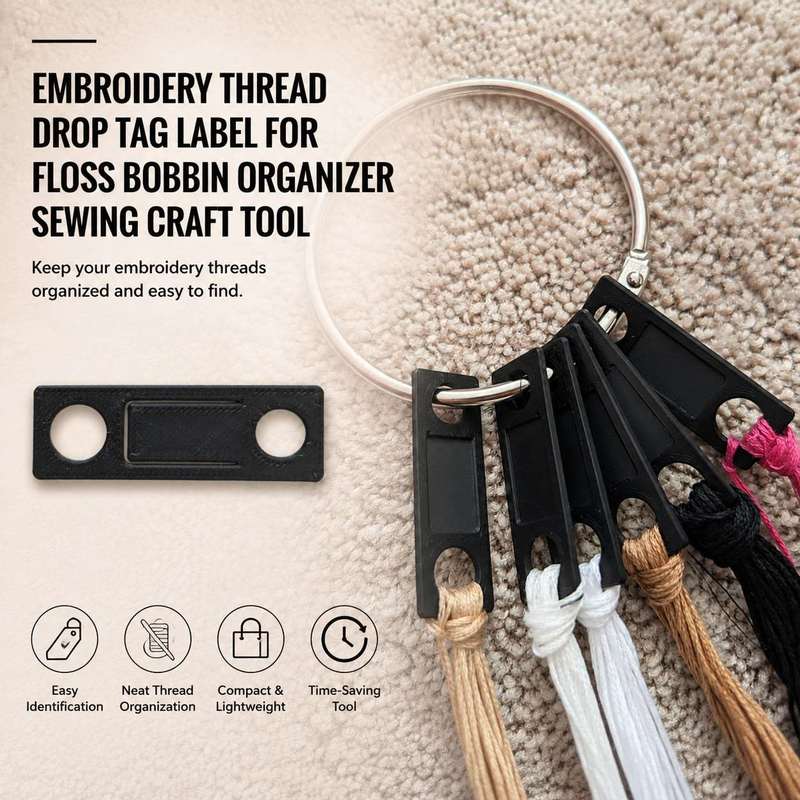 Embroidery Thread Drop Tag Lab - огляд і ціна Sewing Labels