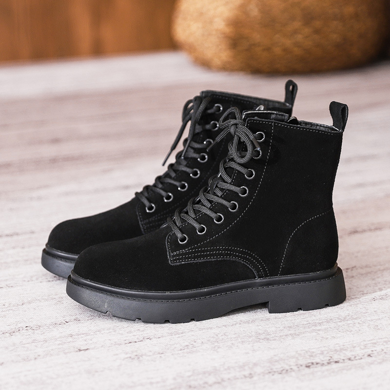 Womens Brown Suede Combat Boot - огляд і ціна Sewing Nylon