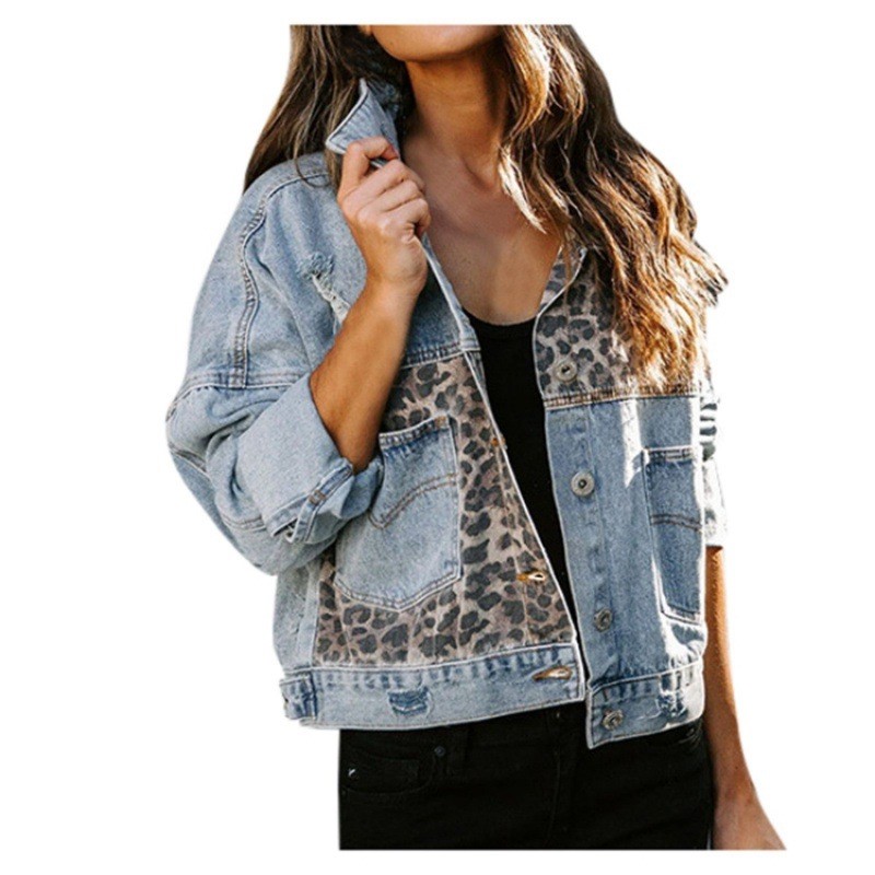 Leopard Stitching Denim Jacket - огляд і ціна Sewing Jackets