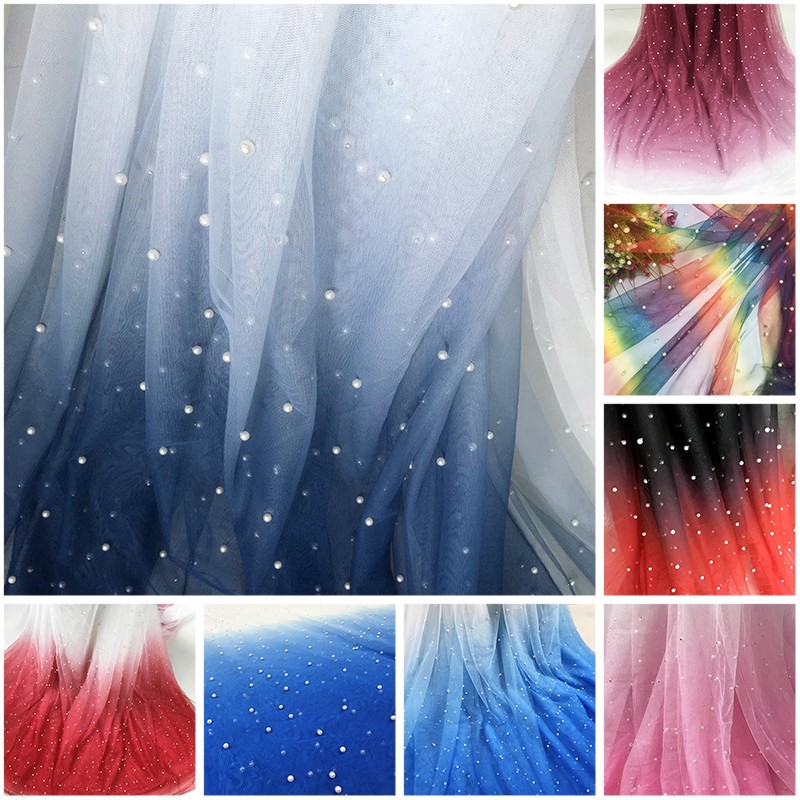 100x150cm Pearl Mesh Gradient  - огляд і ціна Sewing Batik Fabric