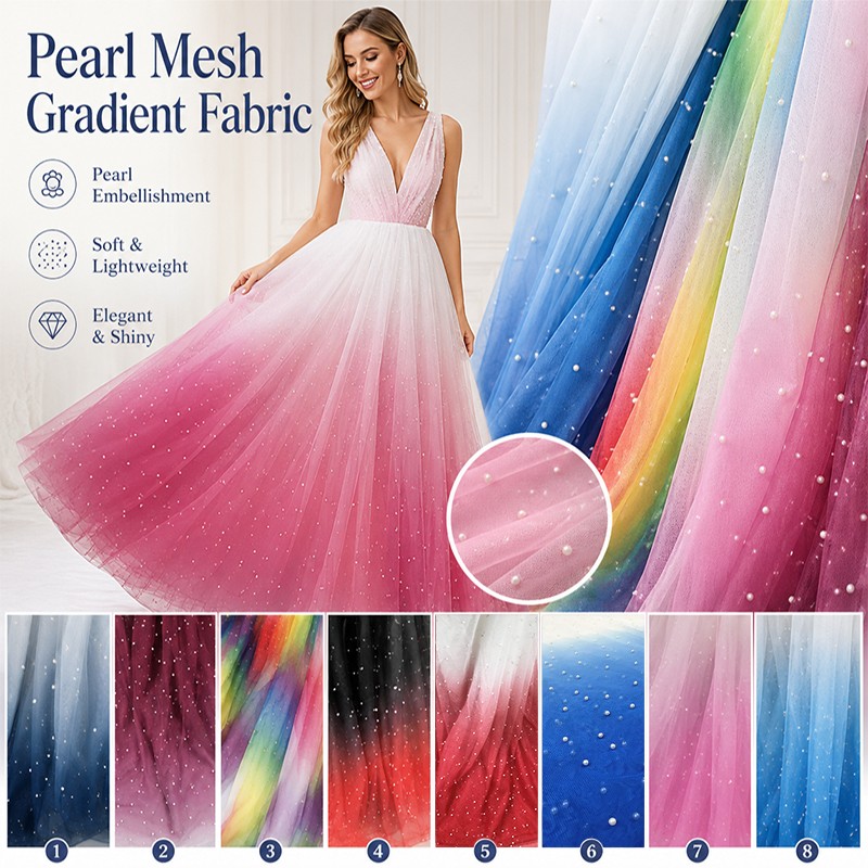 100x150cm Pearl Mesh Gradient  - огляд і ціна Sewing Batik Fabric